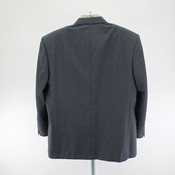Pierre Balmain Wool Blend Suit Jacket Gray W Blue White Red Striped 46R 2 Button - Picture 6 of 13